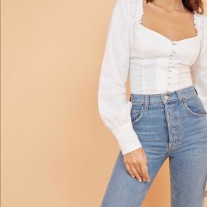 Reformation Hogan Top in black size 8